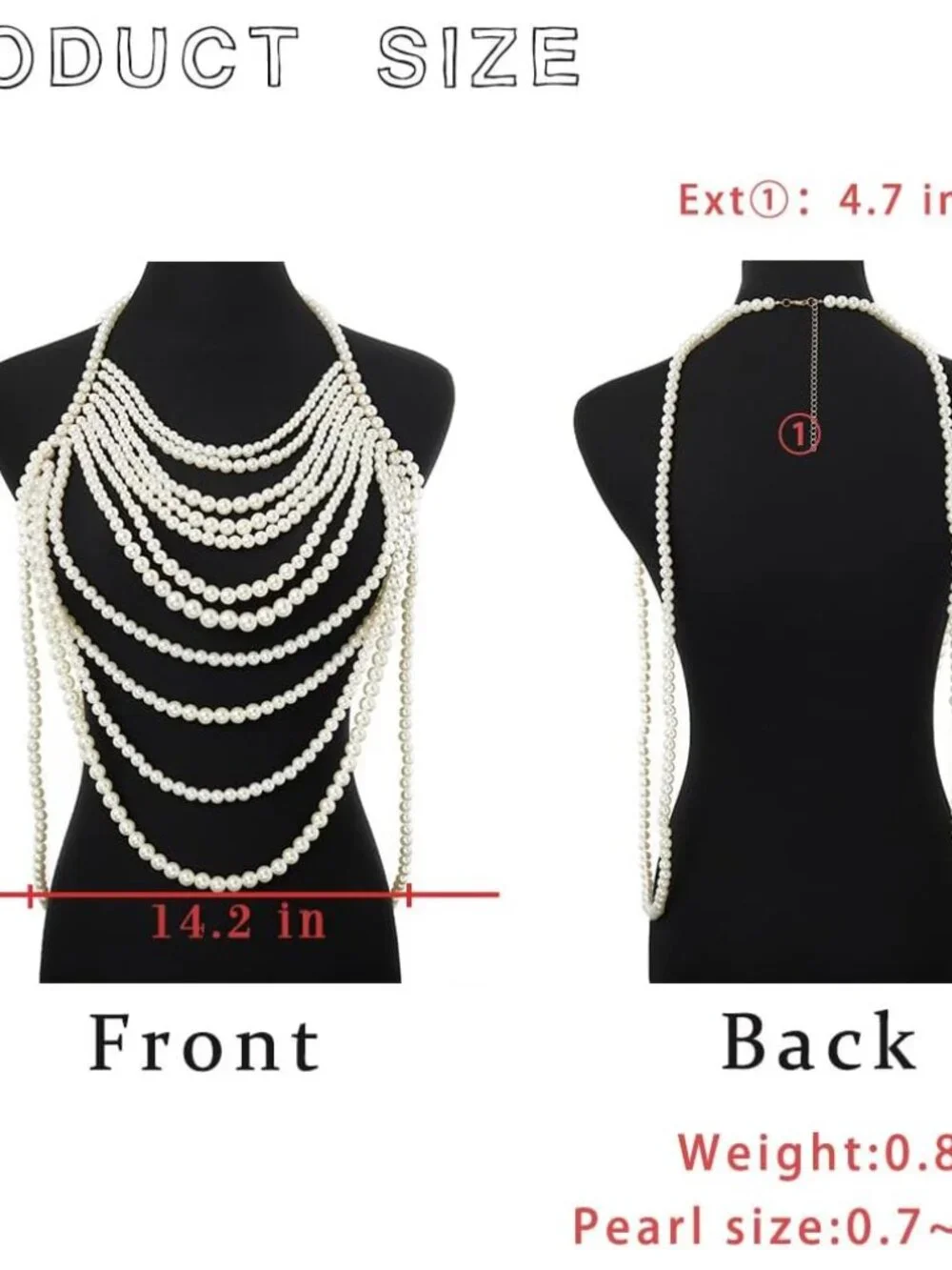 Pearl Body Chain Shoulder Necklace Top Body Jewelry for Women Fashion Bra Chains
